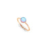 Rainbow White | Rose Gold Vermeil | Mermaid Glass Ring